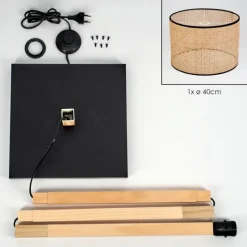 hofstein Ramila Lampadaire Écru, Noir, 1 lumière