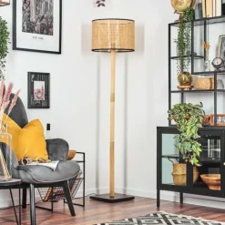 hofstein Ramila Lampadaire Écru, Noir, 1 lumière