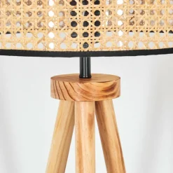 Luminaires Scandinaves-hofstein Ramila Lampadaire Écru, Noir, 1 lumière