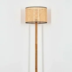 Luminaires Scandinaves-hofstein Ramila Lampadaire Écru, Noir, 1 lumière