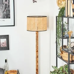 Luminaires Scandinaves-hofstein Ramila Lampadaire Écru, Noir, 1 lumière