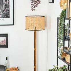 Luminaires Scandinaves-hofstein Ramila Lampadaire Écru, Noir, 1 lumière