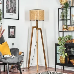 hofstein Ramila Lampadaire, Liseuse Écru, 1 lumière