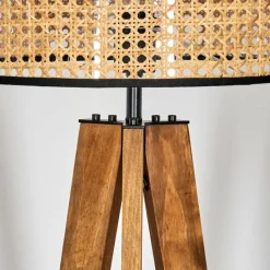 Luminaires Scandinaves-hofstein Ramila Lampadaire, Liseuse Écru, Noir, 1 lumière