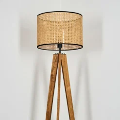 Luminaires Scandinaves-hofstein Ramila Lampadaire, Liseuse Écru, Noir, 1 lumière