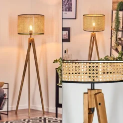 hofstein Ramila Lampadaire, Liseuse Écru, Noir, 1 lumière