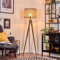 hofstein Ramila Lampadaire, Liseuse Écru, Noir, 1 lumière