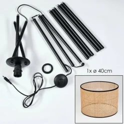 hofstein Ramila Lampadaire, Liseuse Noir, 1 lumière