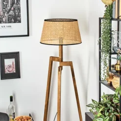 Style Boho-Chic-hofstein Ramila Lampadaire, Liseuse Écru, 1 lumière
