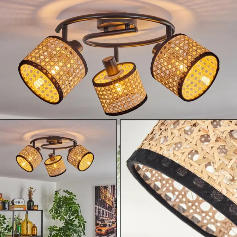 Luminaires Scandinaves-hofstein Ramila Plafonnier Noir, 3 lumières