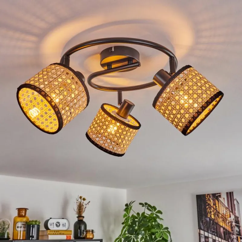 Luminaires Scandinaves-hofstein Ramila Plafonnier Noir, 3 lumières