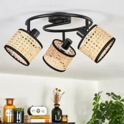 Luminaires Scandinaves-hofstein Ramila Plafonnier Noir, 3 lumières