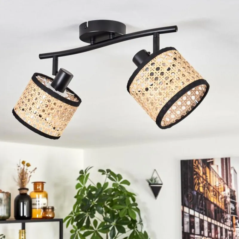 Luminaires Scandinaves-hofstein Ramila Plafonnier Noir, 2 lumières