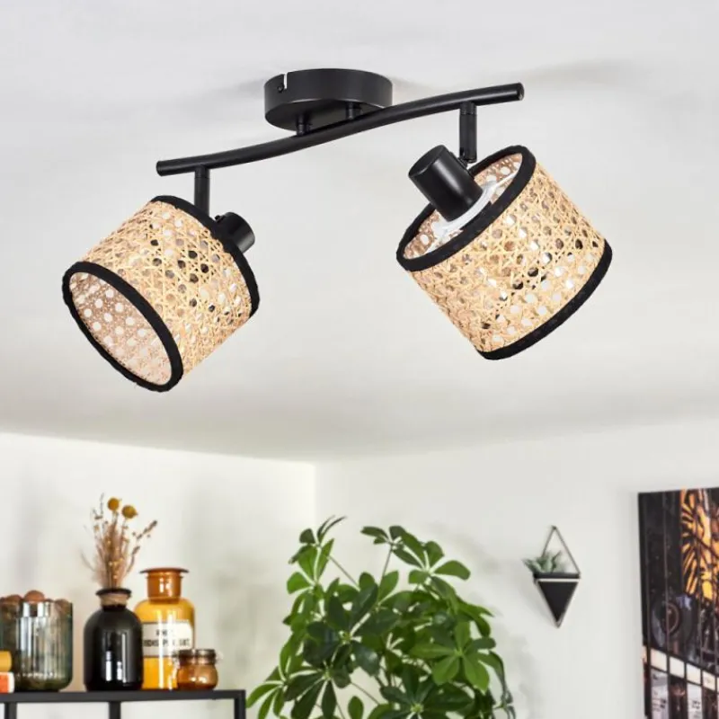 Luminaires Scandinaves-hofstein Ramila Plafonnier Noir, 2 lumières