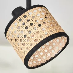 Lampes En Tissu-hofstein Ramila Plafonnier Noir, 4 lumières