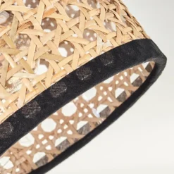 Lampes En Tissu-hofstein Ramila Plafonnier Noir, 6 lumières