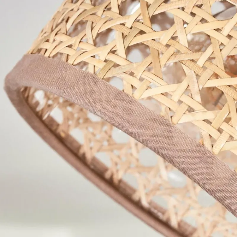 Lampes En Tissu-hofstein Ramila Plafonnier Noir, 6 lumières