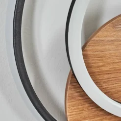 Luminaires Scandinaves-hofstein Rapoila Applique murale LED Couleur bois, Noir, 1 lumière