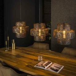 hofstein Reimonde Suspension Brun, Noir, 3 lumières* Suspensions