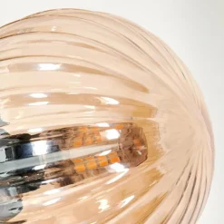 hofstein Remaisnil Lampadaire Ambre, Fumé, 3 lumières