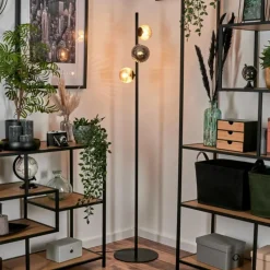 hofstein Remaisnil Lampadaire Ambre, Fumé, 3 lumières