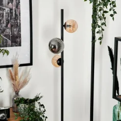 hofstein Remaisnil Lampadaire Ambre, Fumé, 3 lumières