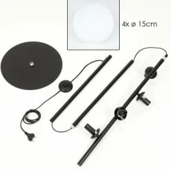 hofstein Remaisnil Lampadaire Blanc, 4 lumières