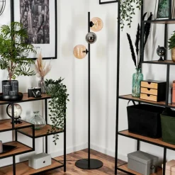 hofstein Remaisnil Lampadaire Noir, 3 lumières