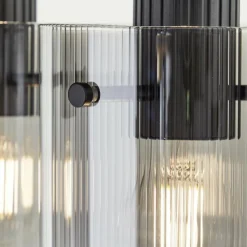 Luminaires Brilliant Riffelini Plafonnier Noir, 3 lumières