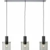 Luminaires Brilliant Riffelini Suspension Noir, 3 lumières