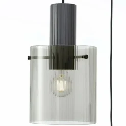 Luminaires Brilliant Riffelini Suspension Noir, 3 lumières