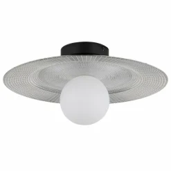 Luminaires Globo Lighting Riga Plafonnier Noir, 1 lumière* Plafonniers