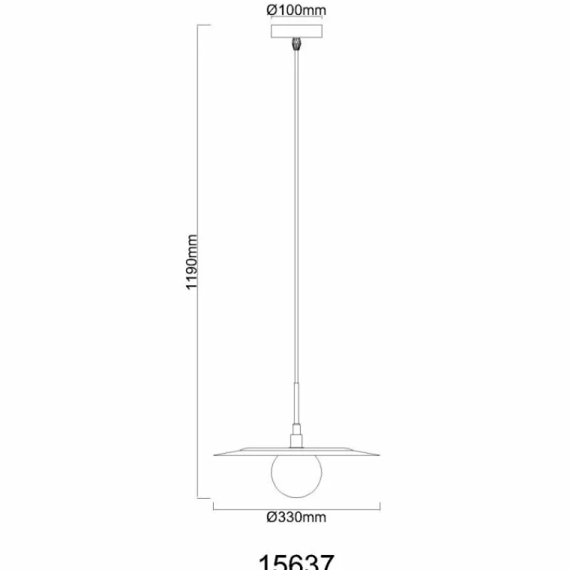 Luminaires Globo Lighting Riga Suspension Noir, 1 lumière* Suspensions