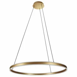Lampes Dorées-Luminaires Steinhauer Ringlux Suspension LED Or, 2 lumières