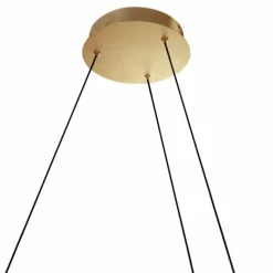 Lampes Dorées-Luminaires Steinhauer Ringlux Suspension LED Or, 2 lumières