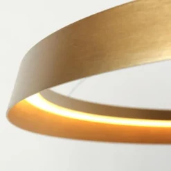 Lampes Dorées-Luminaires Steinhauer Ringlux Suspension LED Or, 1 lumière
