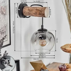 hofstein Ripoll Applique murale Écru, Noir, 1 lumière