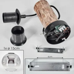 hofstein Ripoll Applique murale Écru, Noir, 1 lumière