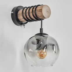 hofstein Ripoll Boule lumineuse, Applique murale Écru, Noir, 1 lumière