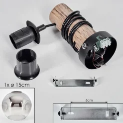 hofstein Ripoll Boule lumineuse, Applique murale Écru, Noir, 1 lumière