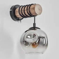 hofstein Ripoll Boule lumineuse, Applique murale Écru, Noir, 1 lumière