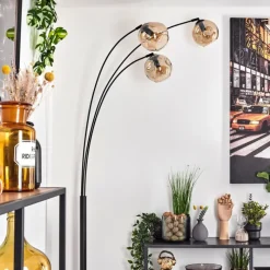 hofstein Ripoll Lampadaire Ambre, 3 lumières