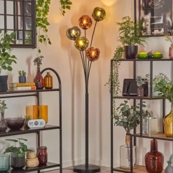 hofstein Ripoll Lampadaire Bleu, Vert, Cuivré, 5 lumières