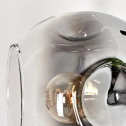 hofstein Ripoll Lampadaire Chrome, Clair, Fumé, 3 lumières