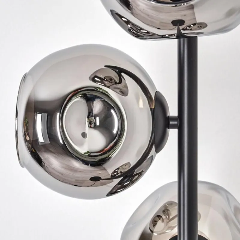 Suspension Verre Fumé-hofstein Ripoll Lampadaire Chrome, Fumé, 4 lumières