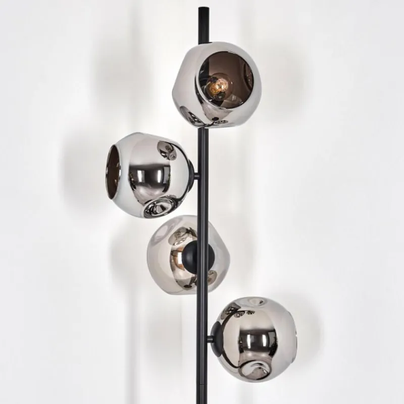 Suspension Verre Fumé-hofstein Ripoll Lampadaire Chrome, Fumé, 4 lumières