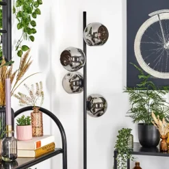 Suspension Verre Fumé-hofstein Ripoll Lampadaire Chrome, Fumé, 4 lumières