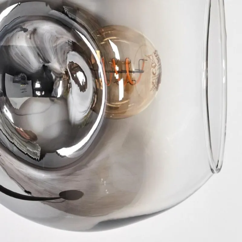 hofstein Ripoll Lampadaire Chrome, Clair, Fumé, 4 lumières