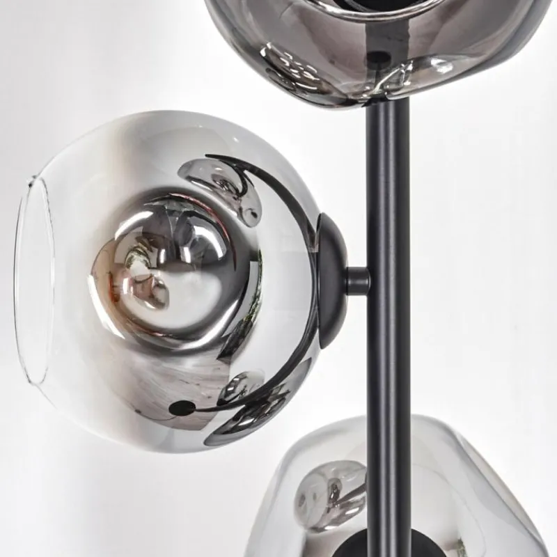 hofstein Ripoll Lampadaire Chrome, Clair, Fumé, 4 lumières