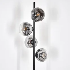 hofstein Ripoll Lampadaire Chrome, Clair, Fumé, 4 lumières